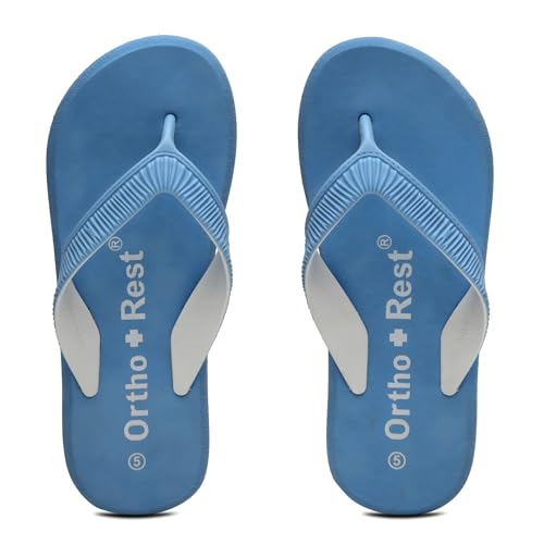 Image of Ortho + Rest Doctor Slippers for Women Orthopedic Non Slip Lightweight Comfortable Flat Casual Stylish Dr Chappals and House Flip flops For Ladies and Girl's