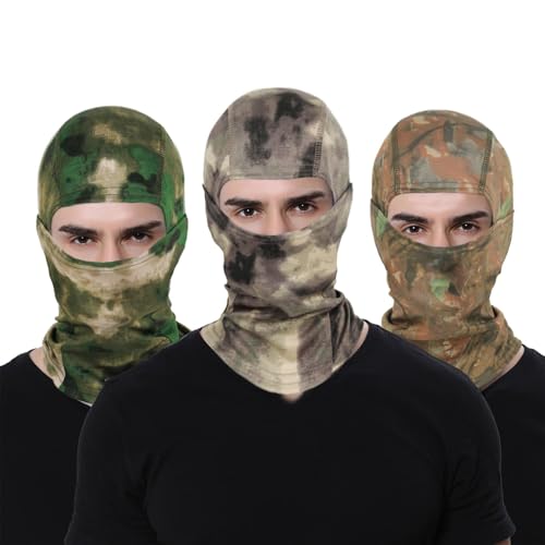 Image of 6PCS Camo Face Mask Ski Mask Motorcycle Balaclava Full Face Mask Windproof UV Protection Cover Men Women Outdoor
