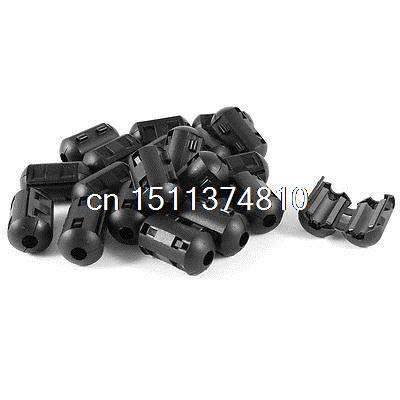 Lilianos 20 Pcs Black UF50B Clip On EMI RFI Noise Ferrite Core Filter for 6mm Cable