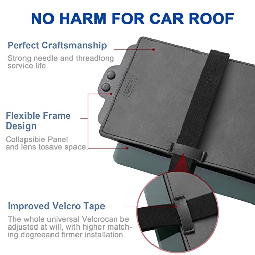 Image of Veharvim Sun Visor Extender for Car with Zipper Slider, UV400 Car Sun Visor Extension with PC Lens and Side Sunshade,Anti-Glare for Safe Driving,UV-Filtering /Protection(Passenger Side)