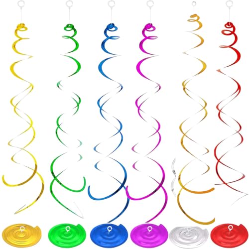 GXGM 24 Piezas De Decoración De Los Años 80,Serpentinas Decorativas Para Fiestas Temática De Los 80,Cumpleaños,Serpentinas Espirales Colgante Globos Decoración Set Rock Neón,Disco,Estilo Retro