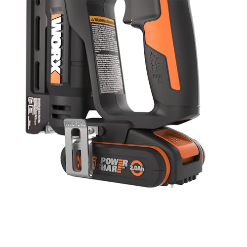 WORX 20V Cordless Crown Stapler WX843, Powershare, 2-in-1, 2000 Shots Per Charge, 500pcs Type 53 Crown Staples, 15mm 18 Gauge Brad Nails,1 2Ah Battery, 1 2A Charger Included 4 WORX 20V Cordless Crown Stapler WX843, Powershare, 2-in-1, 2000 Shots Per Charge, 500pcs Type 53 Crown Staples, 15mm 18 Gauge Brad Nails,1 2Ah Battery, 1 2A Charger Included - Image 4