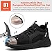 Tinefiy Steel Toe Shoes for Women Work Sneakers Lightweight Comfortable Safety Toe Slip On Puncture Proof Footwear Indestructible Shoe Size 6