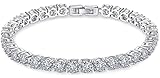 YOYONY Gift For Women 316L Stainless Steel 5MM Cubic Zirconia Classic Tennis Bracelet For Girls | Si