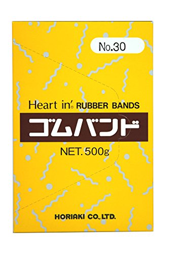 ホリアキ 輪ゴム ハートイン ゴムバンド #30 500g 500-30N ナチュラル