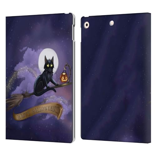 Housse iPad 10.2 cuir chat Halloween pour lire et travailler partout