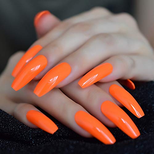 Amazon Com Coolnail Fashion Solid Color Neon Orange Extra Long Ballerina Coffin Uv False Nails Flat Finger Fake Nail Press On Party Salon Nail Art Beauty Personal Care Amazon Com Coolnail Fashion Solid Color Neon Orange Extra Long Ballerina Coffin Uv False Nails Flat Finger Fake Nail Press On Party Salon Nail Art Beauty Personal Care