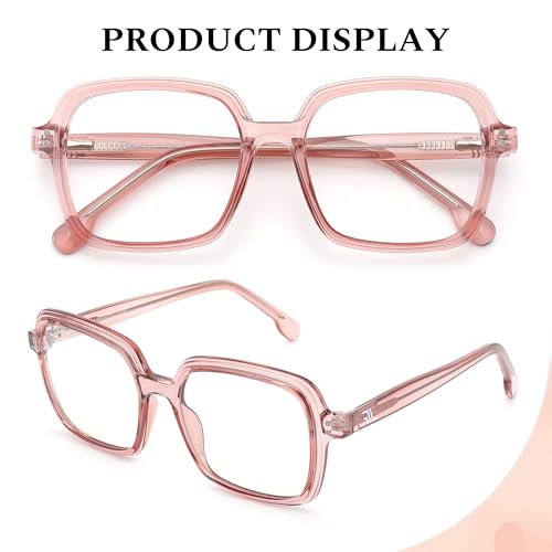 Image of Oversized Blue Light Blocking Glasses for Women and Men, Square Frame Computer Gaming Glasses Anti Glare & UV RF6215