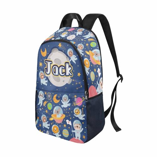 Artsadd Custom Galaxy Space Kid's Backpack Personalized Backpack with Name/Text Preschool Backpack for Boys Customizable Toddler Backpack for Girls with Chest Strap3
