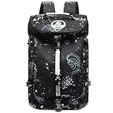 JYColofex Floral gym duffel bag backpack, fashion wrestling bag,with shoe compartment, 4 kinds of back method waterproof travel sports walking laptop Lightweight (A-Starry Sky)