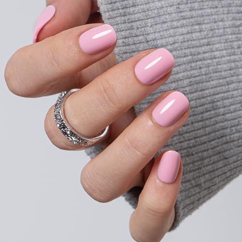 Image of CurvLife Press On Nails Extra Short - 30Pcs Soft Gel Fake Nails, Reusable Glue On Nail Kit with Adhesive Tabs, Natural Fit & Salon-Quality for Women & Girls (Candy Blush)