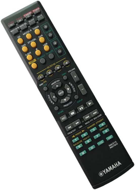 Replacement Remote Control Replace for TV/Audio/Projector USA for Yamaha RAV315 HTR-6230 HTR-6130 RX-V430 AV Receiver
