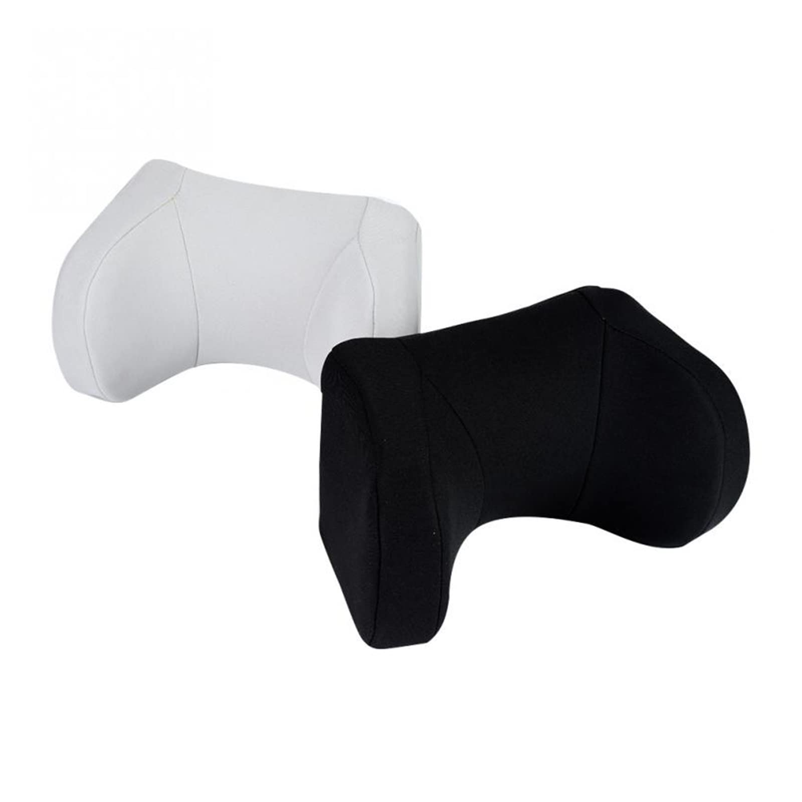 Auto Car Pillow Seat Neck Resting Headrest Sleeping Pillow Cojín Head Support for Rest Black/White Car Accessories (Color : Bianco)