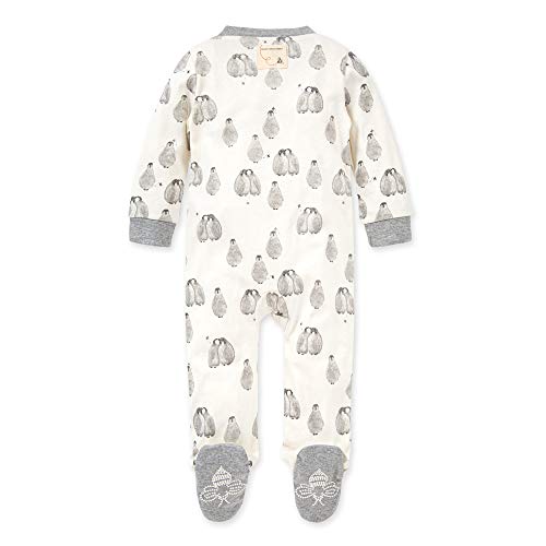 Image of Burt's Bees Baby unisex-baby Sleep & Play, Organic One-piece Romper-jumpsuit Pj, Zip Front Footed Pajama