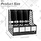Elezeal Kunststoff A4 Zeitschriftensammler, 4 Abschnitte Stabiler Datei Organizer Desktop, A4 Vertikaler Organizer Rack Ordner Rack Datenteiler Dokument Bücherregal Aktensortierer Büro Schule Zuhause