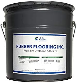 IncStores Rubber Floor Adhesive | Moisture-Curing Polyurethane Flooring Adhesive for Temperature-Stable Wood, Stone, Laminate, and Rubber Floors Indoors and Out | 4 Gallons