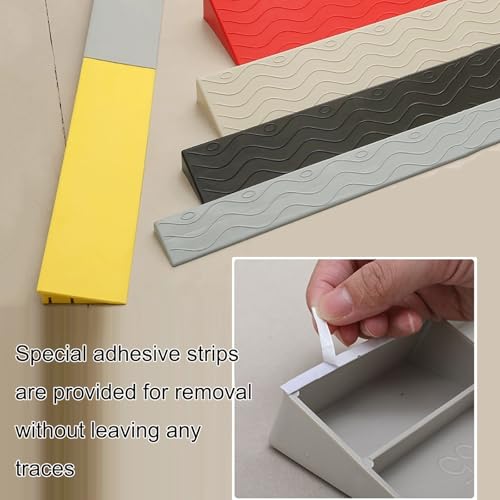 Rampas para umbral, elevación de 1-10 cm, antideslizantes para umbrales, puertas y baños | Rojo, 99x20x9,5 cm miniatura 4