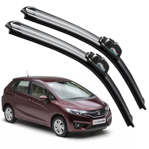 Image of Frameless Rubber Car Wiper Blades Set of 2 Compatible with (Jazz Old (Model : 2012-2017) (D-24,P-14))