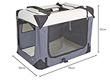 Kerbl Pet Transportbox Journey, 70x52x52cm, grau/beige
