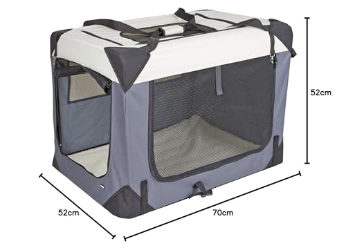 Kerbl Pet Transportbox Journey, 70x52x52cm, grau/beige