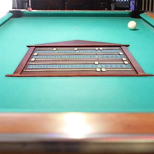 Tablero de marcador de snooker y billar de madera, accesorio para registro de puntuación en juegos de billar, sala de juegos o club de billar miniatura 4