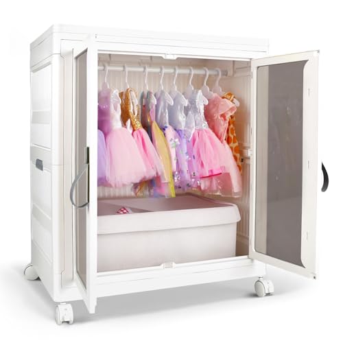Large Closet Armoire for 18 Doll Clothes and Accessories