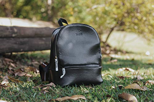Mochila Casual Feminina em Couro (Preta)