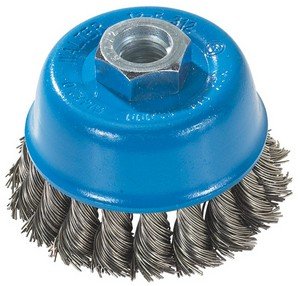 Walter 13F304 Wire Cup Brush - 3 in. Carbon Steel Knot Twisted Wire Cup