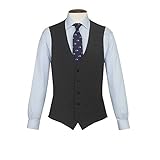 Lavable a máquina Brook Taverner Br008/1094 Gamma-Chaleco para Hombre (reg), Color, Gris Oscuro, 52