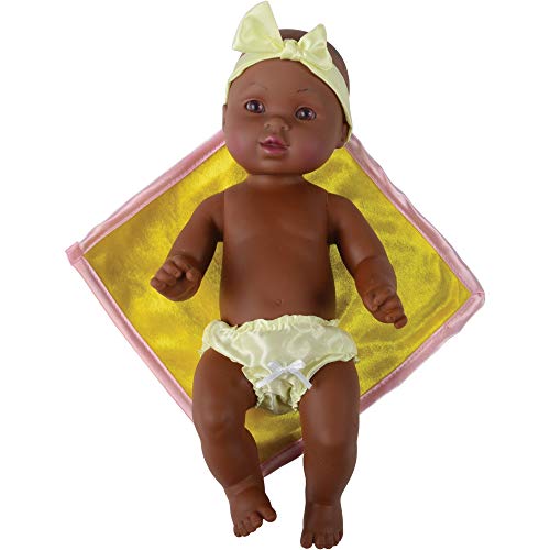 Muñeca Baby Tender Touch piel oscura con mantita 12" miniatura 1