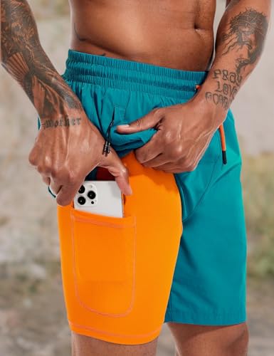 Short de bain pour homme premium à doublure compression confortable