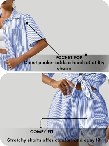 Image of GRECIILOOKS Co-ord Set for Women Stylish Striped | Night Suit for Womens | Textured Pattern Pyjama Set for Women's Travel Beach & Holiday Look | Night Dress for Woman