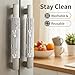 Refrigerator Door Handle Covers Washable Keep Appliance Clean for Fridge Microwave Stove Oven Catch All Stains Dust Dirty Fingerprint, Removable Refrigerator Handle Covers Set of 2 (Grey Rabbit)