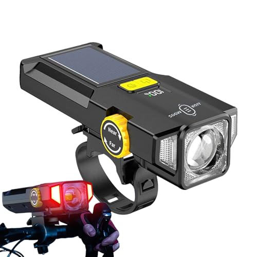 Phare solaire pour vélo haute luminosité à écran numérique pour une sécurité maximale