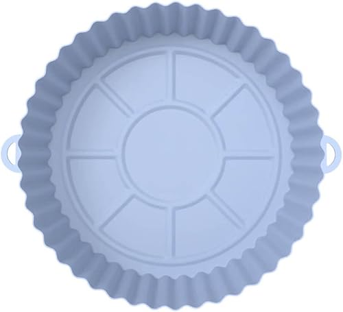 Miniatura 5 de Forro de silicona para freidora de aire paquete de 3 cestas redondas de grado alimenticio de 8 pulgadas para freidora de aire reemplazo de