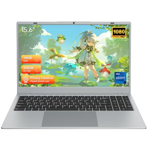 VIGSENUP 15.6' Full HD Laptop with 16GB RAM 256GB SSD,Laptop Computer, Dual-core 6500Y Processor Up to 3.4GHz,WiFi5,USB-C, Poratable Business and Student Laptops,Sliver