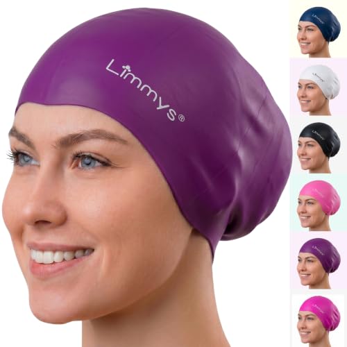 Limmys Premium Badekappe für Damen & Herren Weiche Silikon Badehaube für Erwachsene Bequeme Stromlinienförmige Passform Chlorresistent Hypoallergen Schwimmhaube für Training & Freizeit
