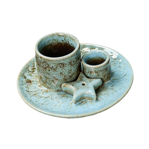 Portavelas de incienso, versátil soporte de Palo Santo para sala de estar, yoga, color azul