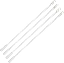 Zerodeko 4 Pçs Veneziana Haste Branca Através De Cortinas Persianas Brancas Persianas De Cortina Branca Haste Giratória Mini Varinha Cega Substituição Persianas Verticais Peças De