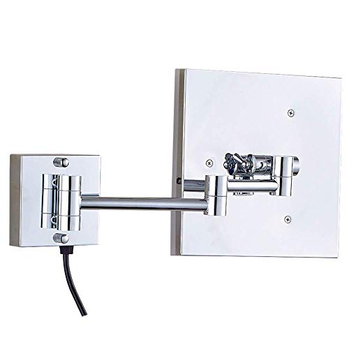 Miroir grossissant 3X JCAKES mural avec prise pour illuminer et faciliter le rasage précis