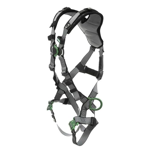 Msa 10194865 V-Fit Standard Safety Harness - Size: Extra Large, D-Ring Configuration: Front/Back/Chest/Hip, Quick Connect Leg Straps, With Shoulder Padding, Full Body Harness #TOP5