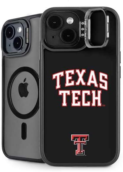 Skinit Kickstand Phone Case Compatible with iPhone 15 - Officially Licensed Texas Tech University Bold Design