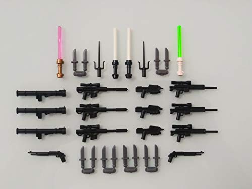 builderup Lot of 32 Weapons Accessories for Lego Mini Figures. New!! Sniper Rifle Lightsabers Knifes Guns builderup Lot of 32 Weapons Accessories for Lego Mini Figures. New!! Sniper Rifle Lightsabers Knifes Guns