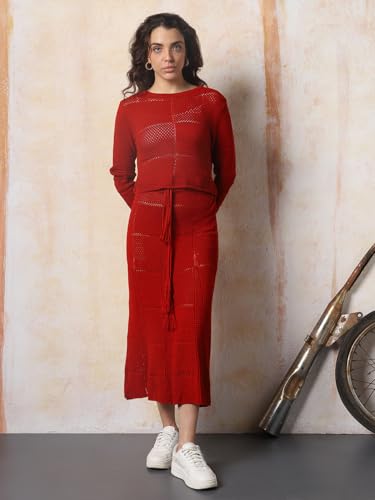 Image of High Star Women Regular Fit Regular Fit Solid Co-ord