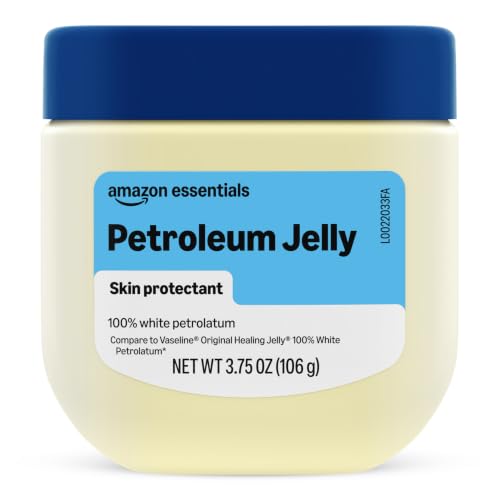 Image of Amazon Essentials Petroleum Jelly White Petrolatum Skin Protectant, Unscented, 3.75 Ounce, 1-Pack (Previously Amazon Basics)