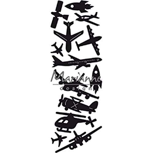 Marianne Design CR1471 Punch Die - Aviation Craftables Präge-und Stanzschablone, Luftfahrt, für Handwerksprojekte, Metall, Silbergrau, S Cover