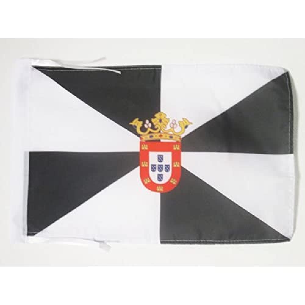 AZ FLAG - Ceuta Flag - 18'' x 12'' - 100% Polyester Autonomous city of Ceuta - Spain Small Banner with Two Cords - Fade Resistant - Vivid Colors - 18x12 in - 45x30 Cm — image 1