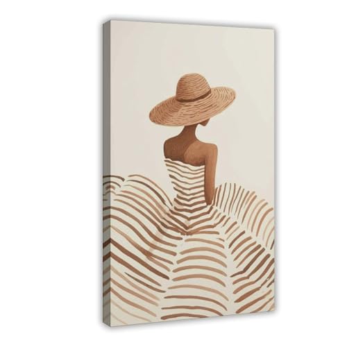 Poster minimaliste chapeau de soleil bohème décoration chambre