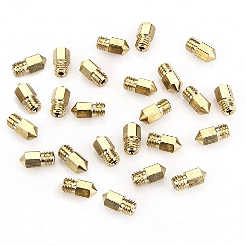 image for Dehlso 0.4MM MK8 Ender 3 Nozzles 25 pcs 3D Printer Brass Nozzles Extru