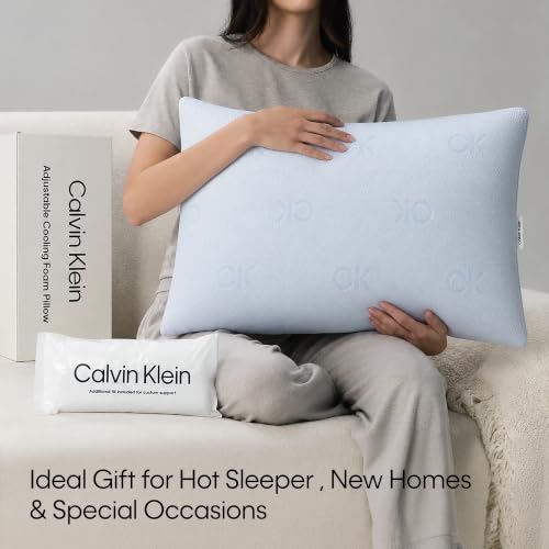 Calvin Klein Adjustable Cooling Shredded Memory Foam Blend Bed Pillow - image 5
